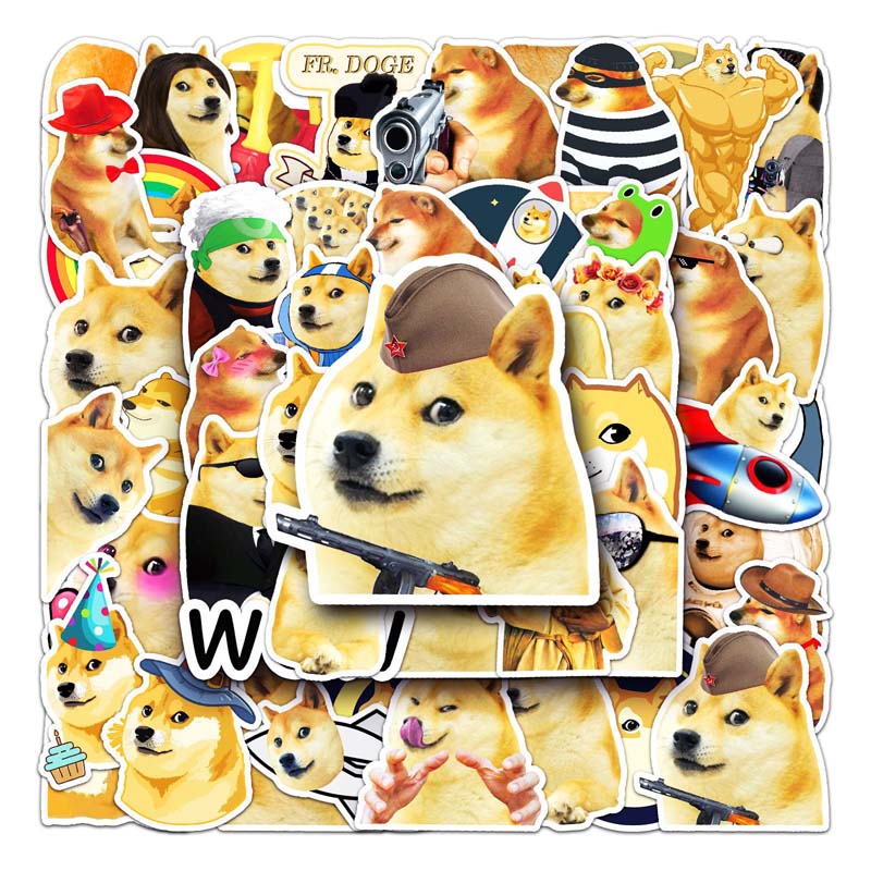 Cute Meme Dog Stickers for Customization