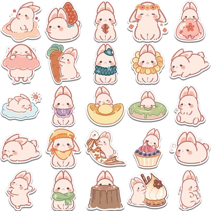 Cute Rabbit Stickers for Customization