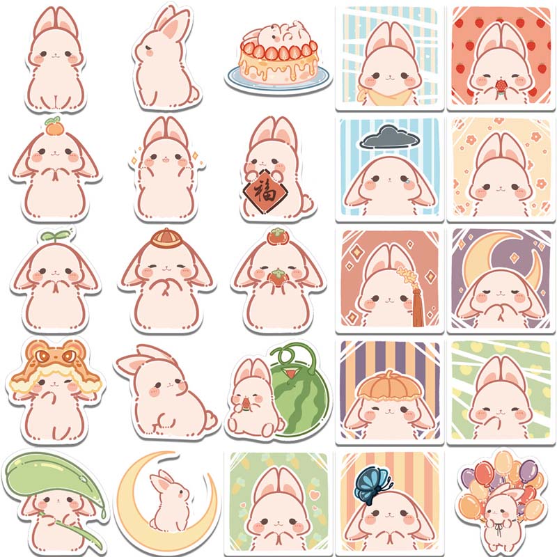 Cute Rabbit Stickers for Customization