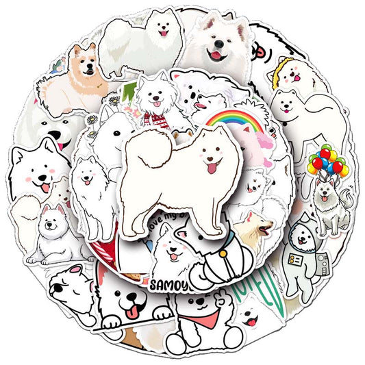 Cute Samoyed Stickers: Personalize Belongings