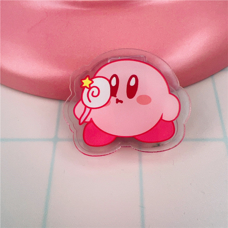5PCS Pink Kirby Binder Clips Set