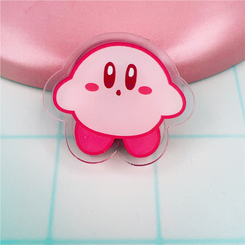 5PCS Pink Kirby Binder Clips Set