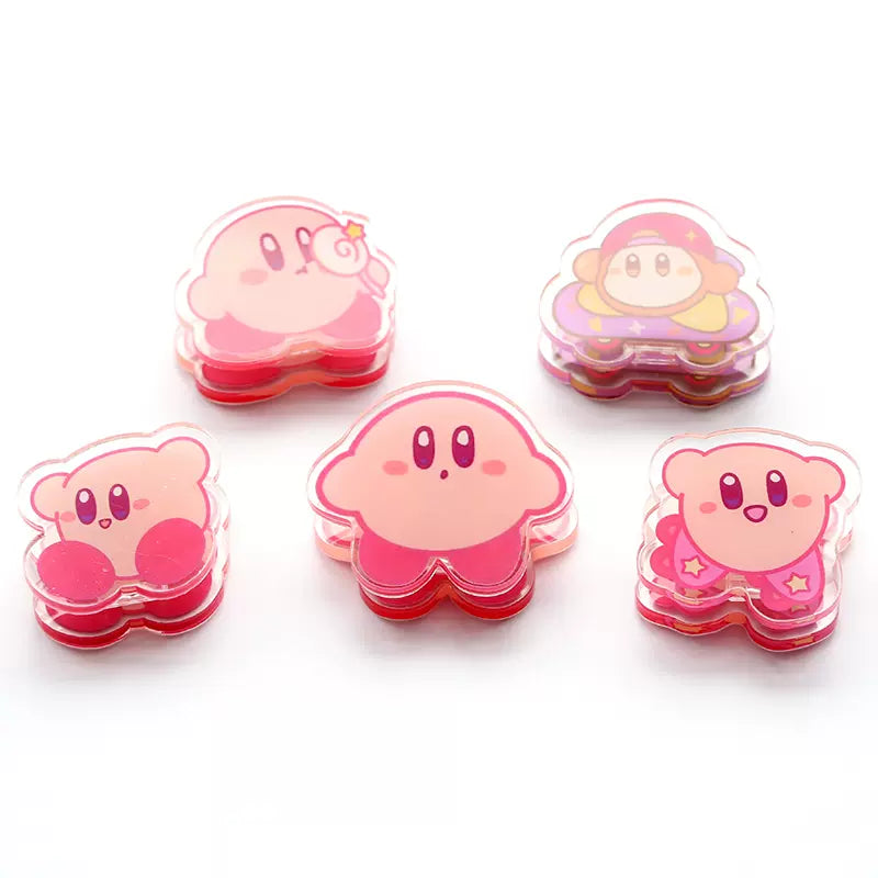 5PCS Pink Kirby Binder Clips Set