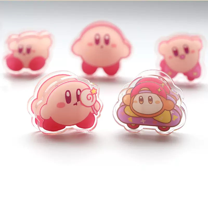5PCS Pink Kirby Binder Clips Set