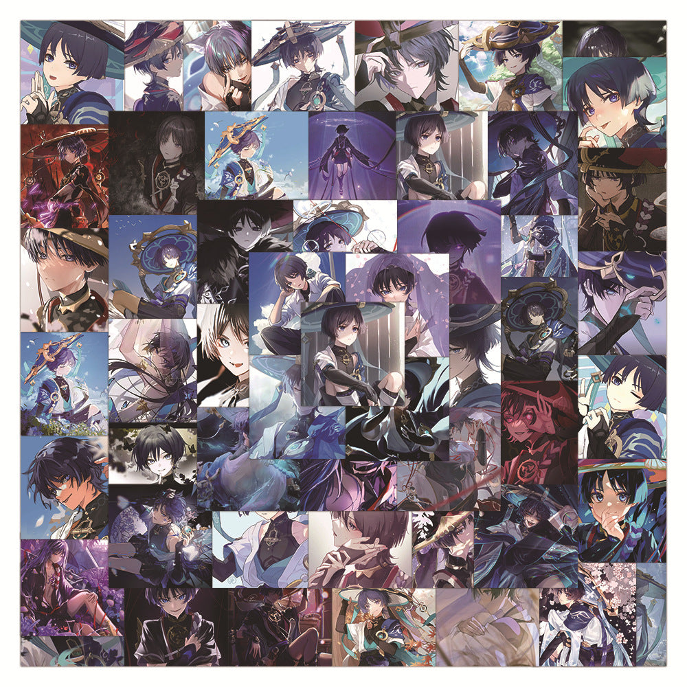 Scaramouche Genshin Impact Stickers: Customize Belongings