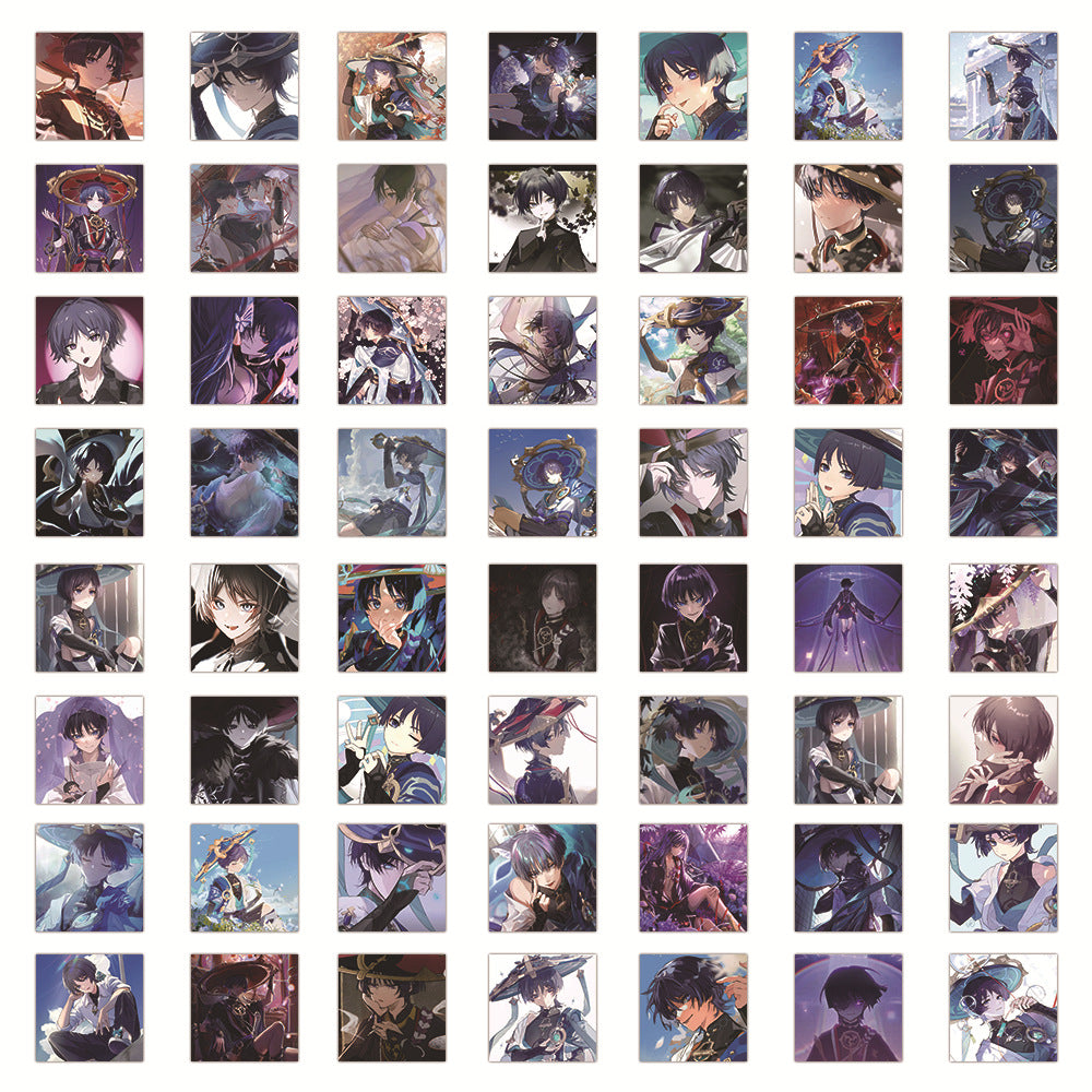 Scaramouche Genshin Impact Stickers: Customize Belongings