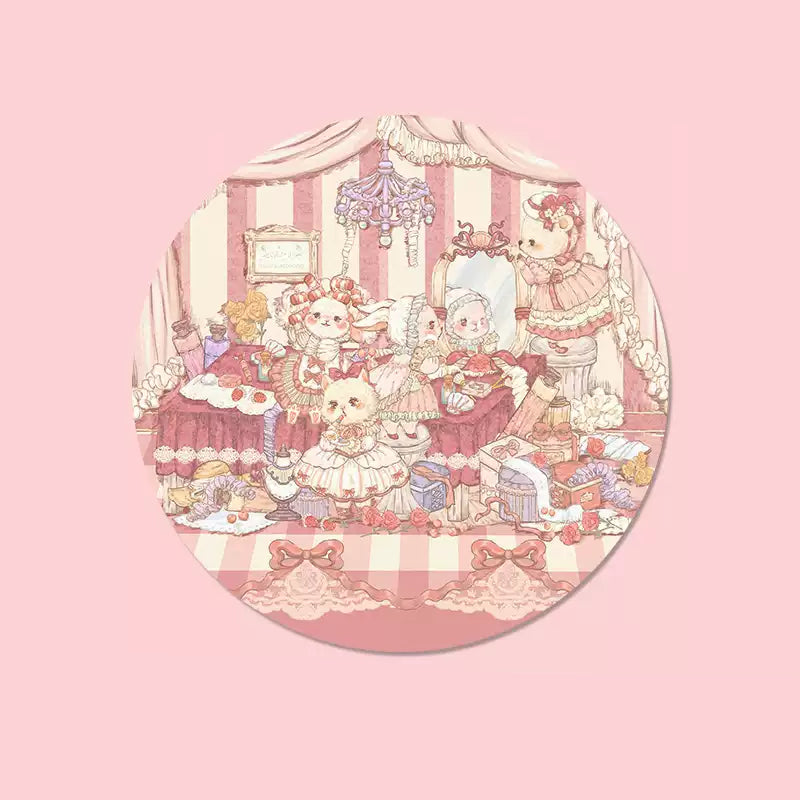 Aesthetic Animal Mouse Pads Fairy Tale Mousepads Round (2)
