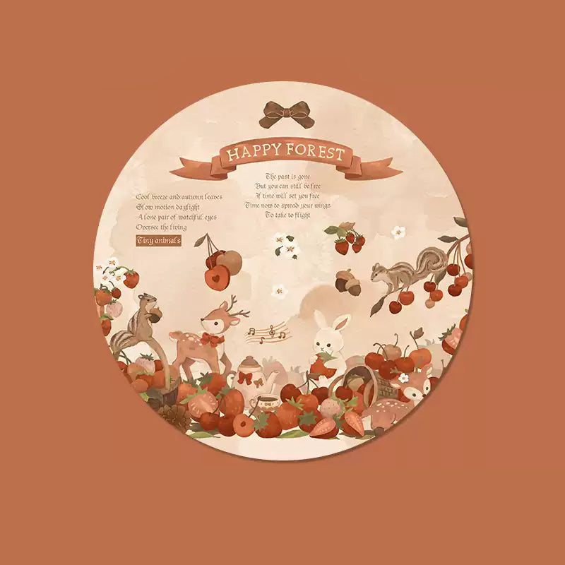 Aesthetic Animal Mouse Pads Fairy Tale Mousepads Round (4)