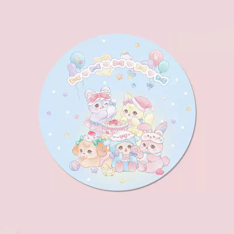 Aesthetic Animal Mouse Pads Fairy Tale Mousepads Round (5)