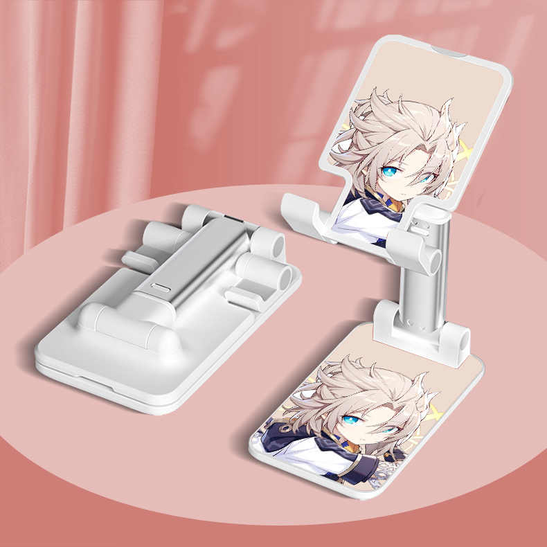 Albedo Genshin Impact Phone Stand Chibi Genshin Fanart Foldable Desk Phone Holder (9)
