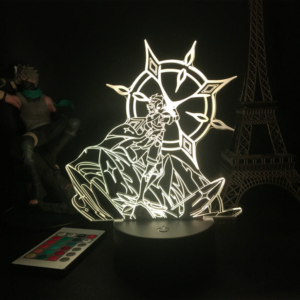 Albedo LED Lamp Gesnhin Impact Night Light Albedo Game Room Decor 3565