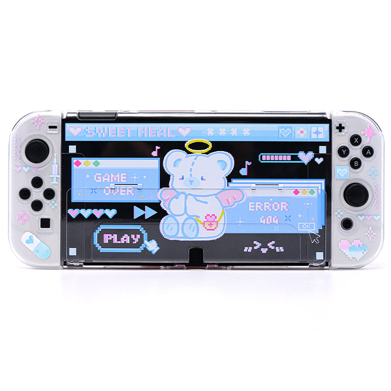 Angel Bear Switch OLED Case Pastel Blue Switch OLED Covers (2)