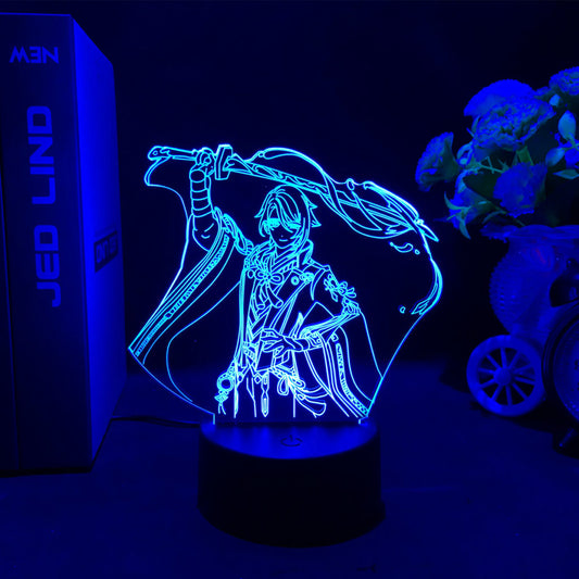 Ayato LED Night Light Gesnhin Impact LED Lamp Kamisato Ayato Merch (3)