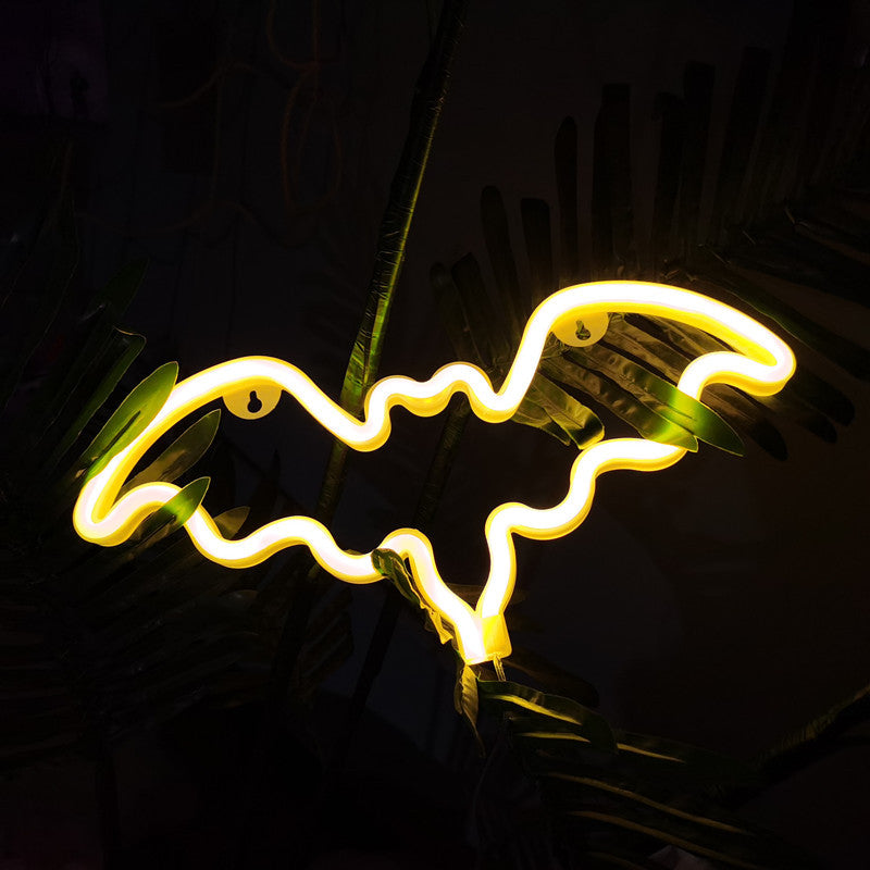 Bat Neon LED Sign: Nocturnal Elegance, Iconic Design