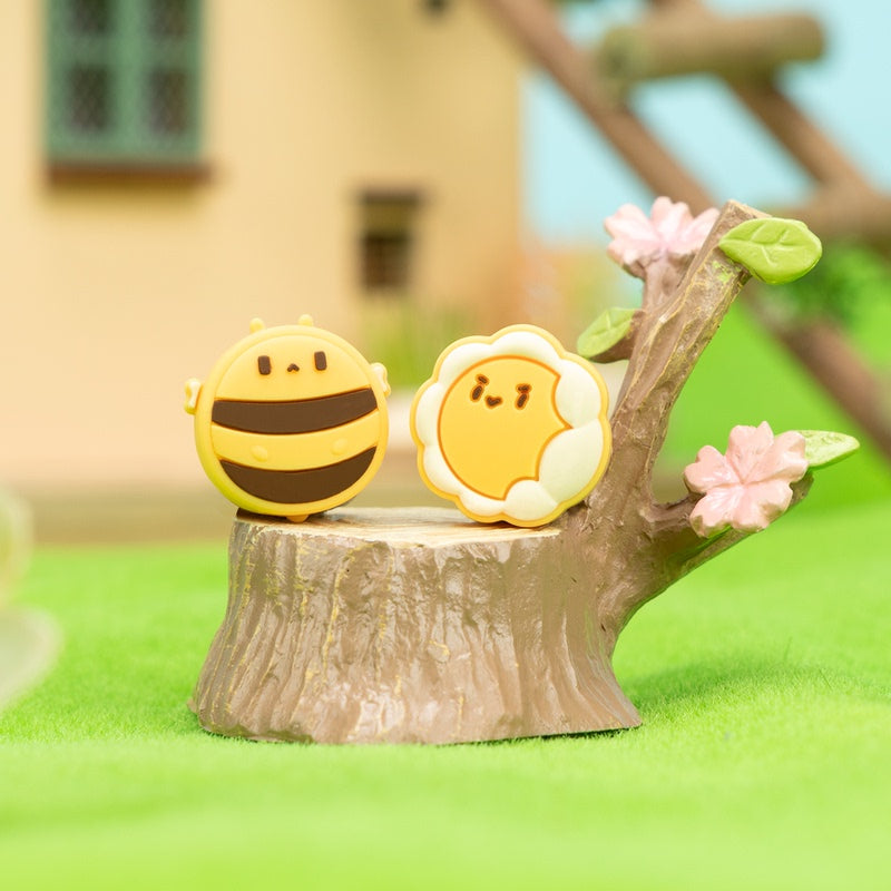 Cute Bee & Sunflower Joystick Caps