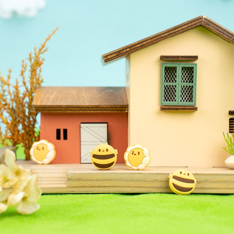 Cute Bee & Sunflower Joystick Caps