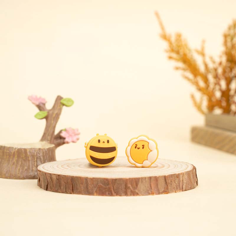 Cute Bee & Sunflower Joystick Caps