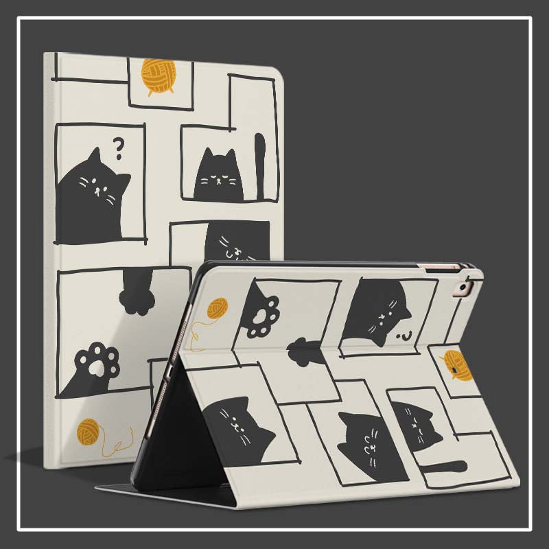Black Cat iPad Pro Case iPad Air Smart Folio Cases Cat Owner Gifts (2)