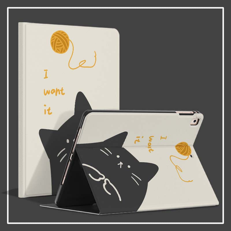 Black Cat iPad Pro Case iPad Air Smart Folio Cases Cat Owner Gifts (4)