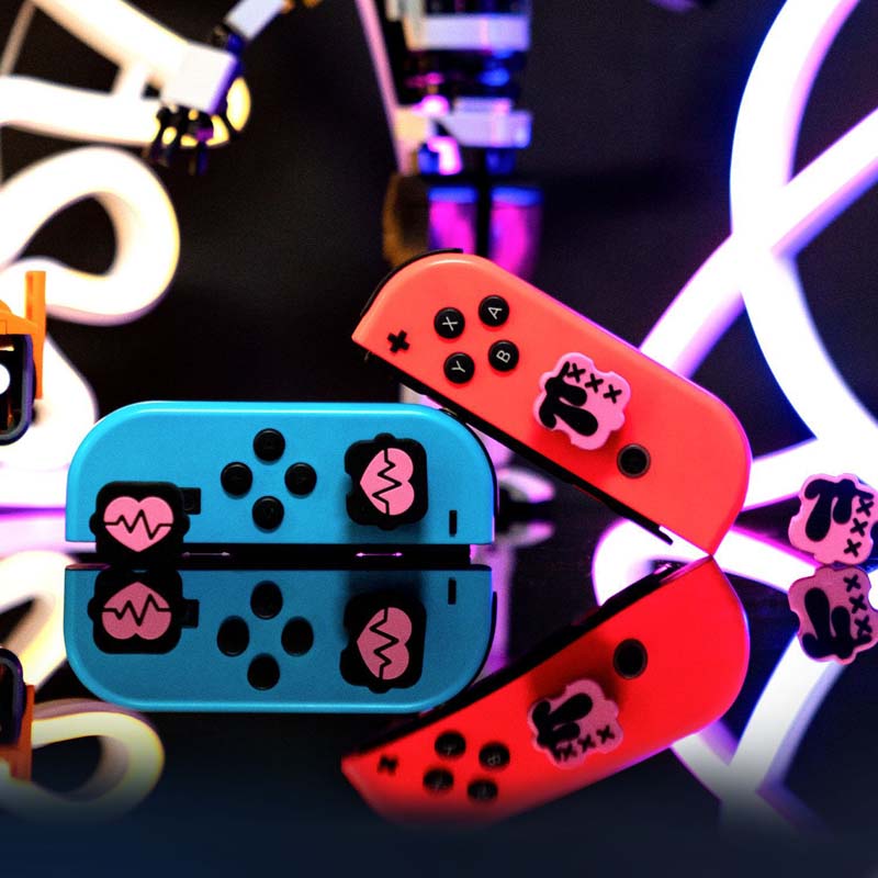 Black n Pink Switch Thumb Grips
