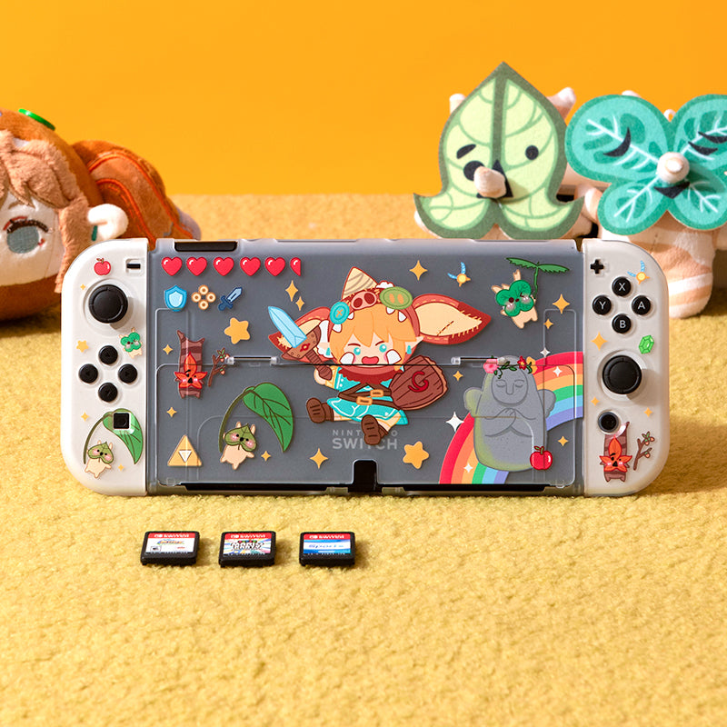 Bokoblin Link Switch OLED Cases Cute Korok Switch Covers Chibi Link Art (2)