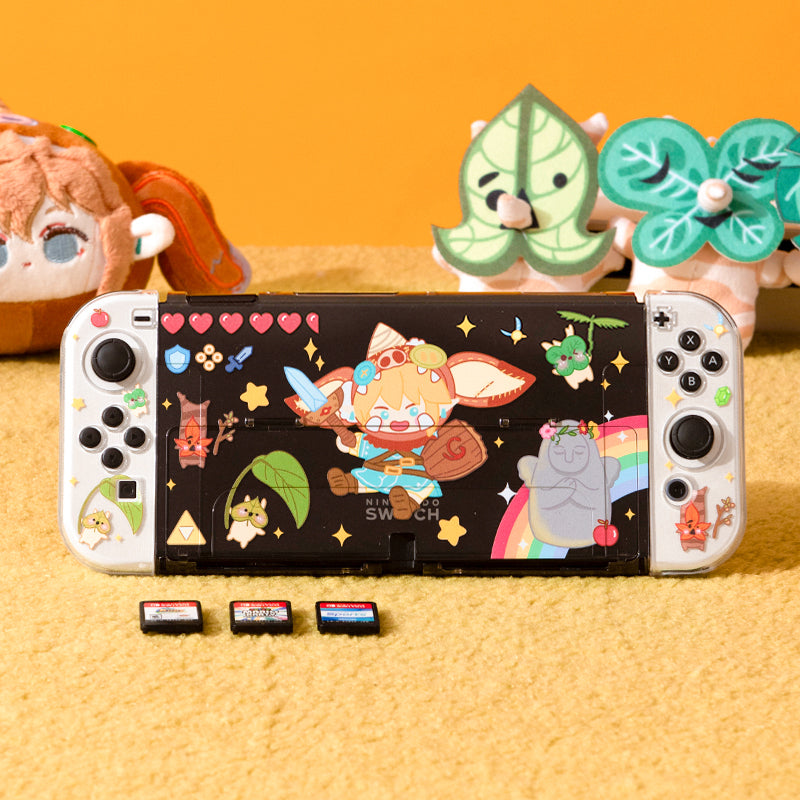 Bokoblin Link Switch OLED Cases Cute Korok Switch Covers Chibi Link Art (4)