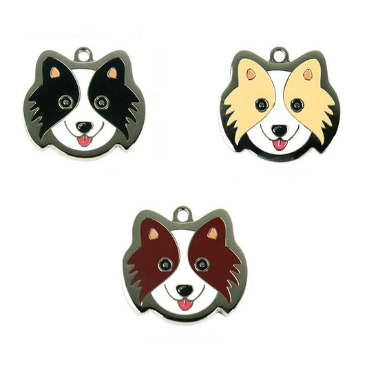 Border Collie Dog ID Tags with Engraving