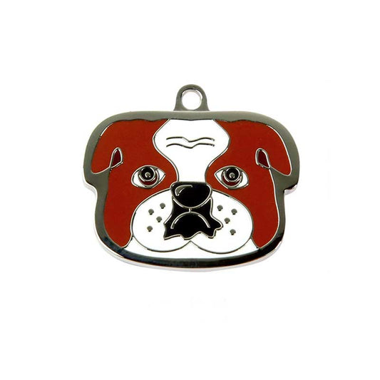 Customizable British Bulldog Dog ID Tag