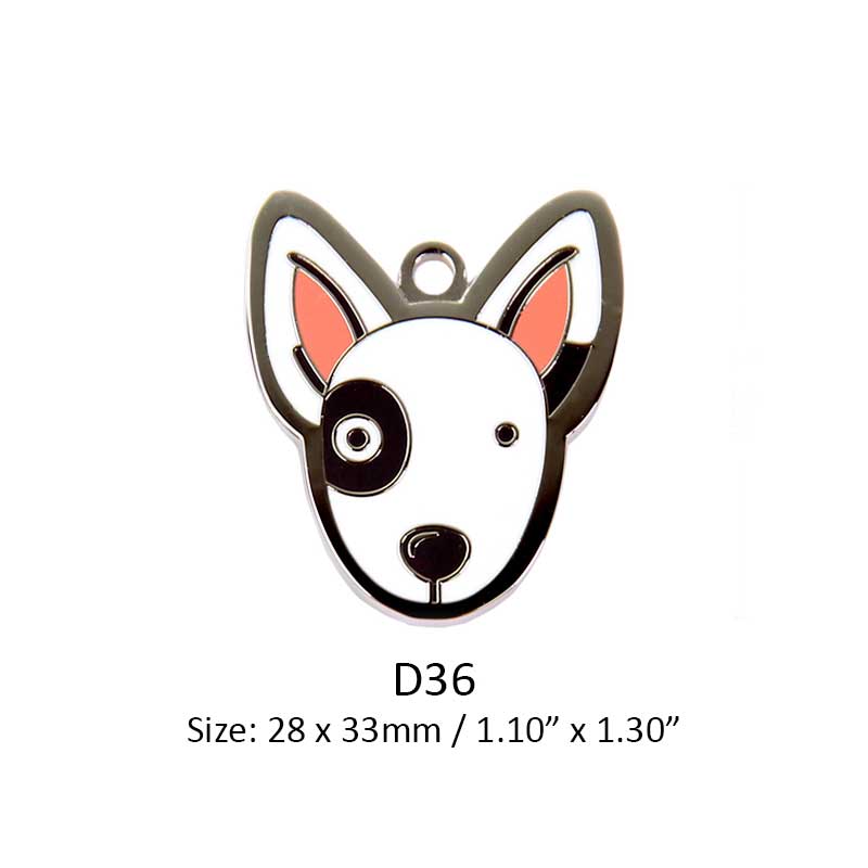 Bull Terrier Dog ID Tag with Engraving