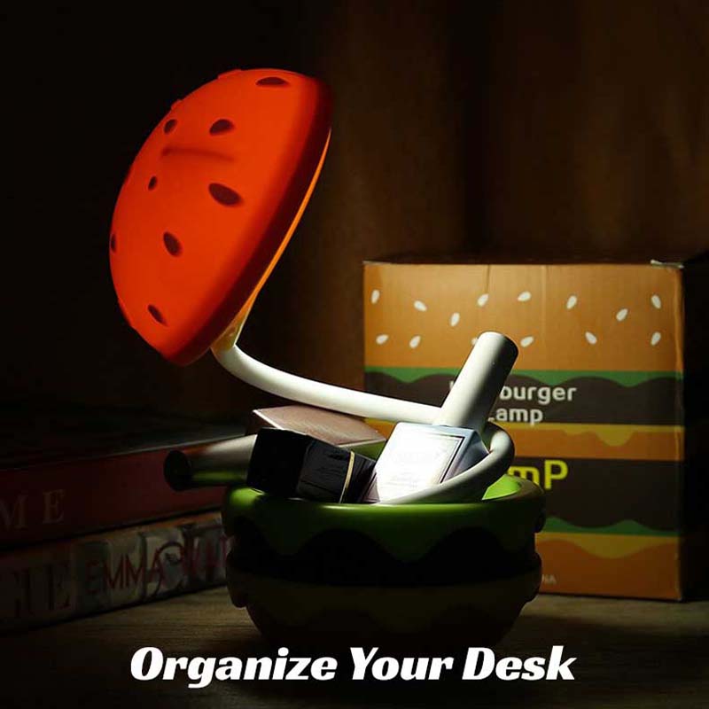 Burger LED Night Lights with Whimsical Charm