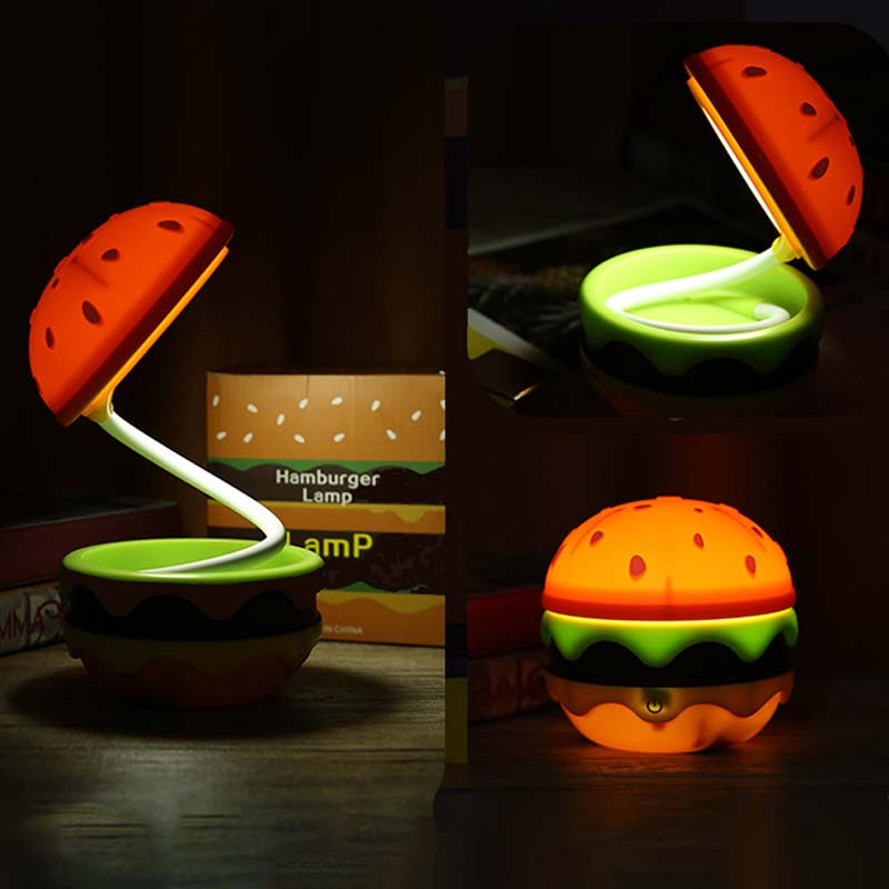 Burger LED Night Lights with Whimsical Charm