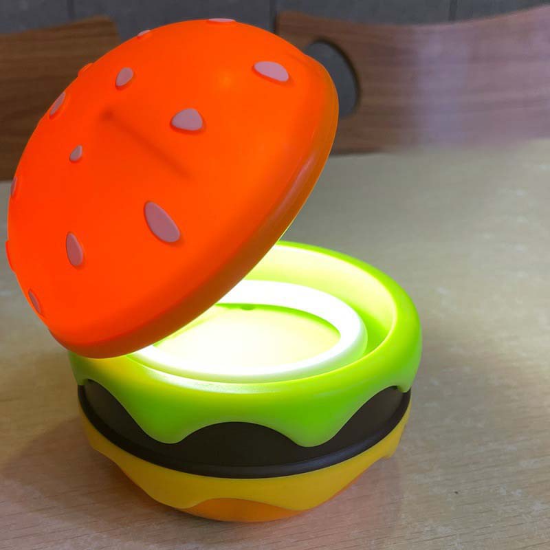 Burger LED Night Lights with Whimsical Charm