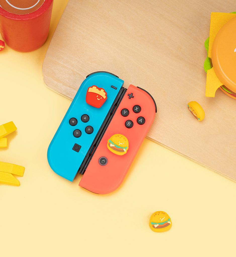 Burger and Fries Switch Thumb Grips