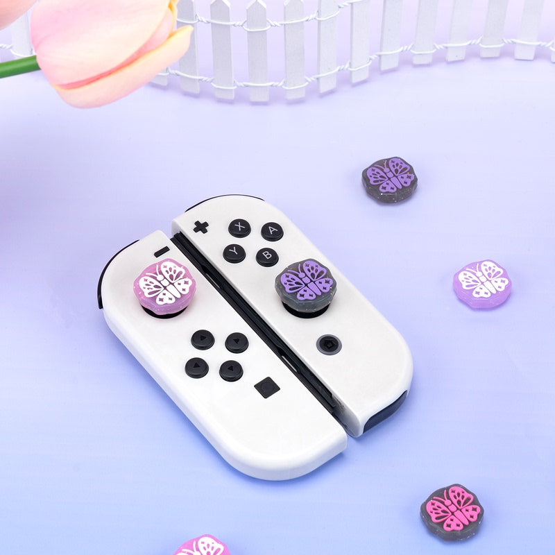 Kawaii Glitter Butterfly Joy-Con Caps