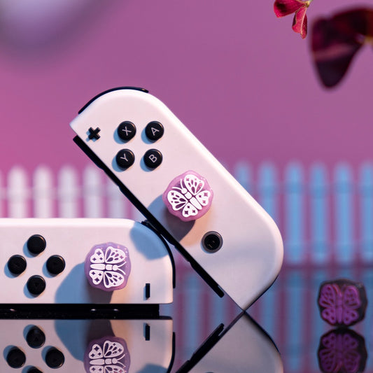 Kawaii Glitter Butterfly Joy-Con Caps