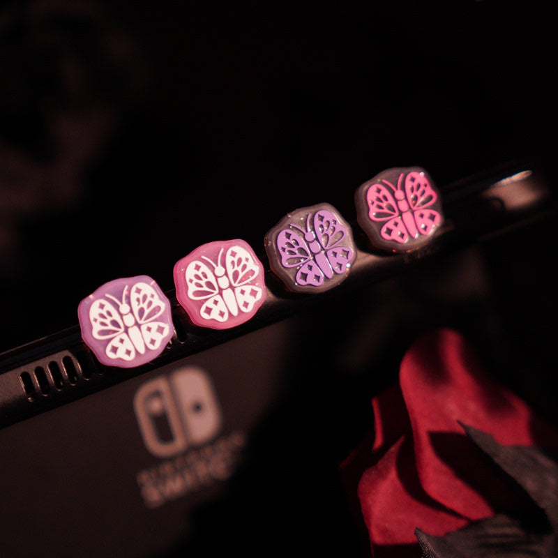 Kawaii Glitter Butterfly Joy-Con Caps