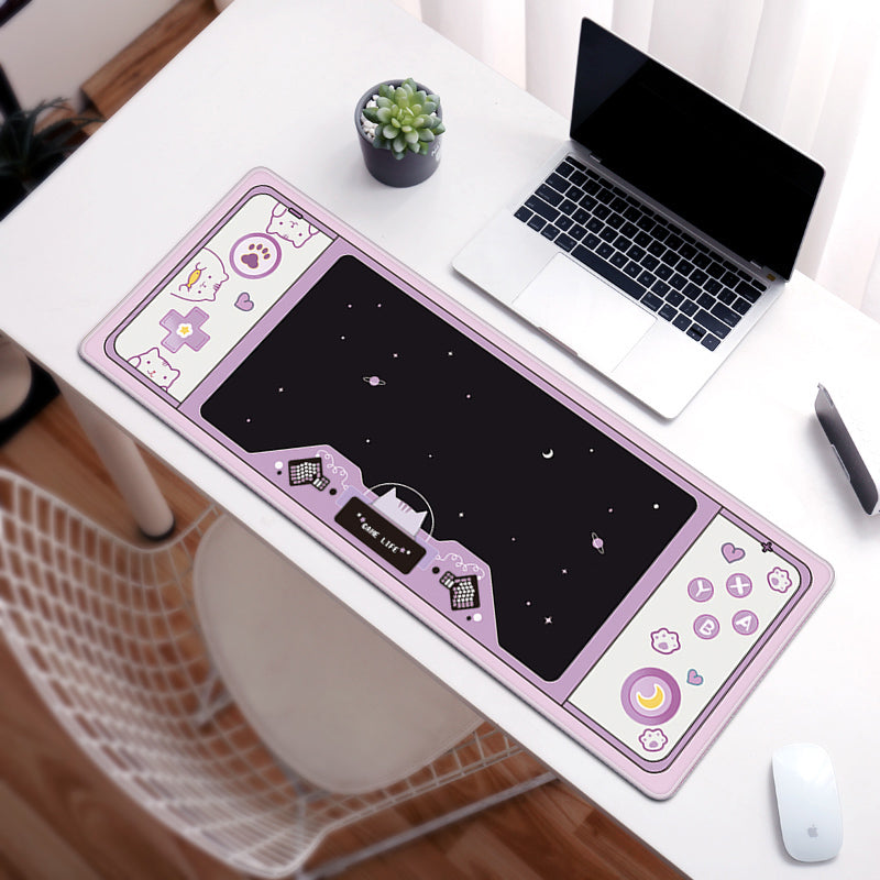 C33-09 Cute Gaming Desk Mat Kawaii Aesthetic Mouse Mat Space Art Game Room Decor