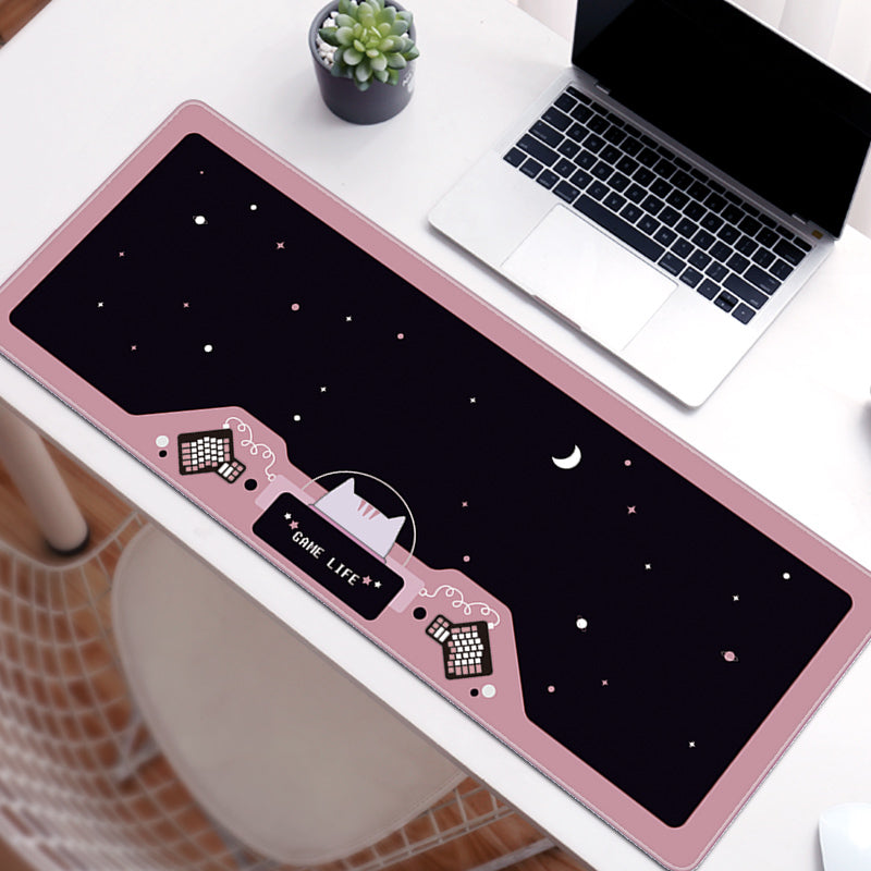 C33-22 Cute Gaming Desk Mat Kawaii Aesthetic Mouse Mat Space Art Game Room Decor