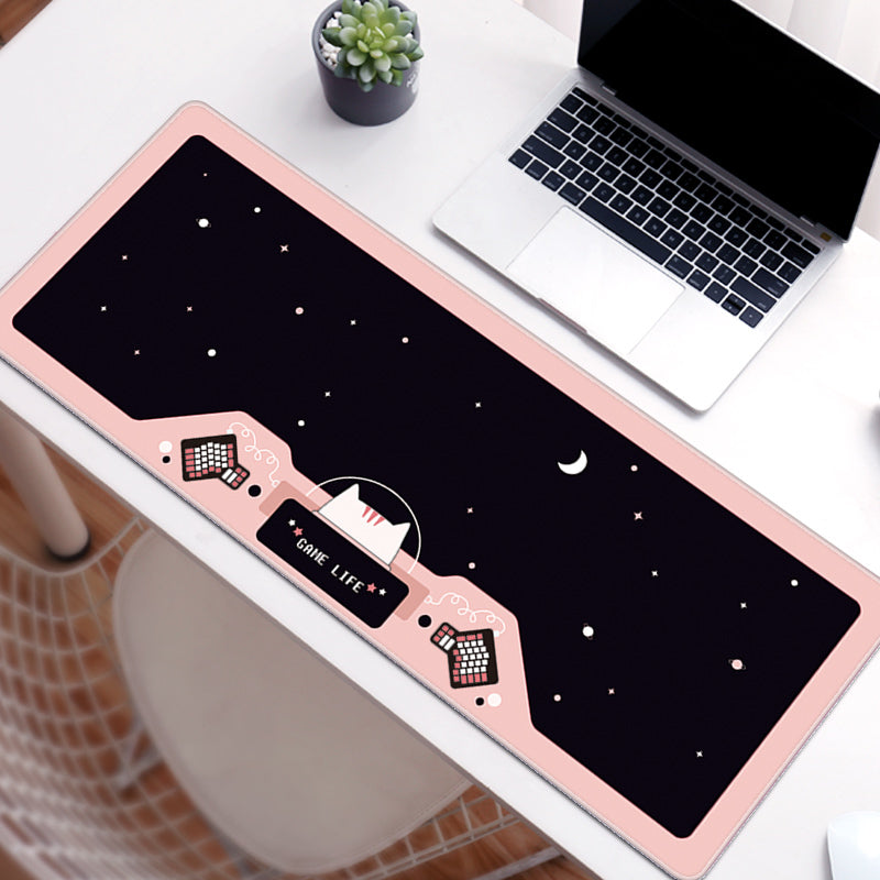 C33-23 Cute Gaming Desk Mat Kawaii Aesthetic Mouse Mat Space Art Game Room Decor