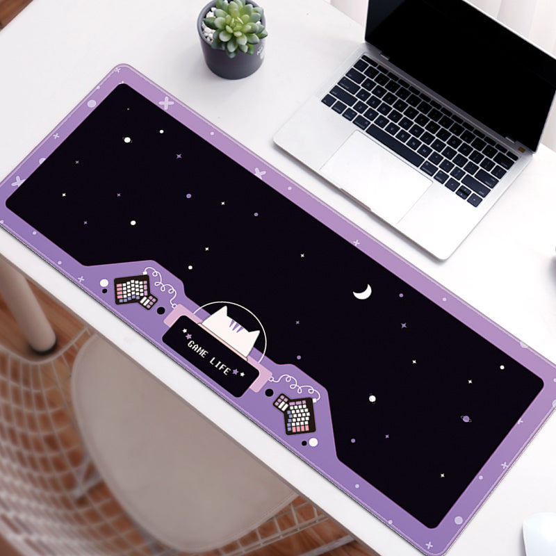 C33-27 Cute Gaming Desk Mat Kawaii Aesthetic Mouse Mat Space Art Game Room Decor