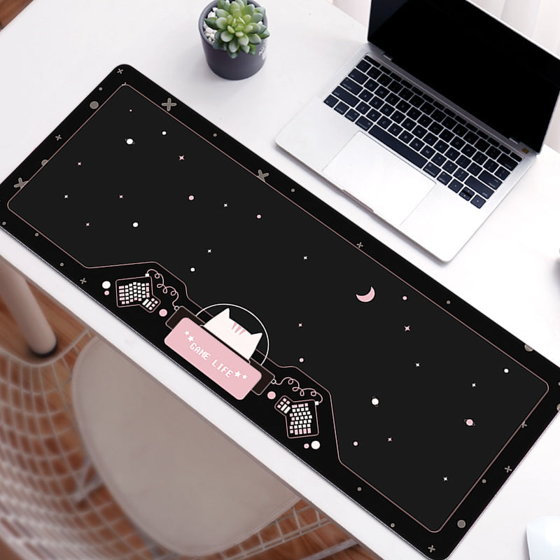 C33-30 Cute Gaming Desk Mat Kawaii Aesthetic Mouse Mat Space Art Game Room Decor