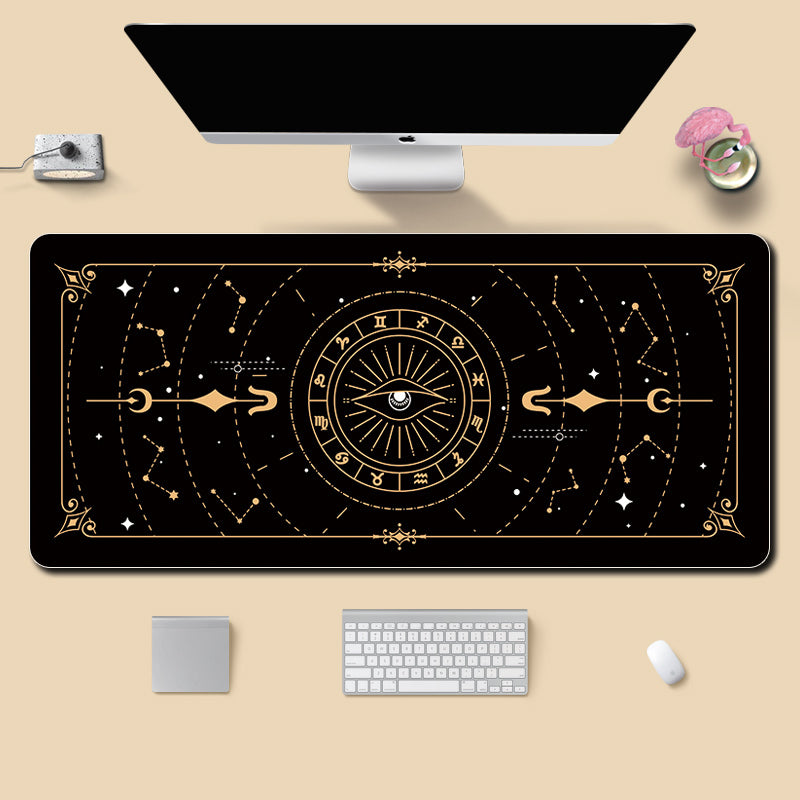 C36-05 Zodiac Large Desk Pad Stars Keyboard Mat Astrology Lover Gifts