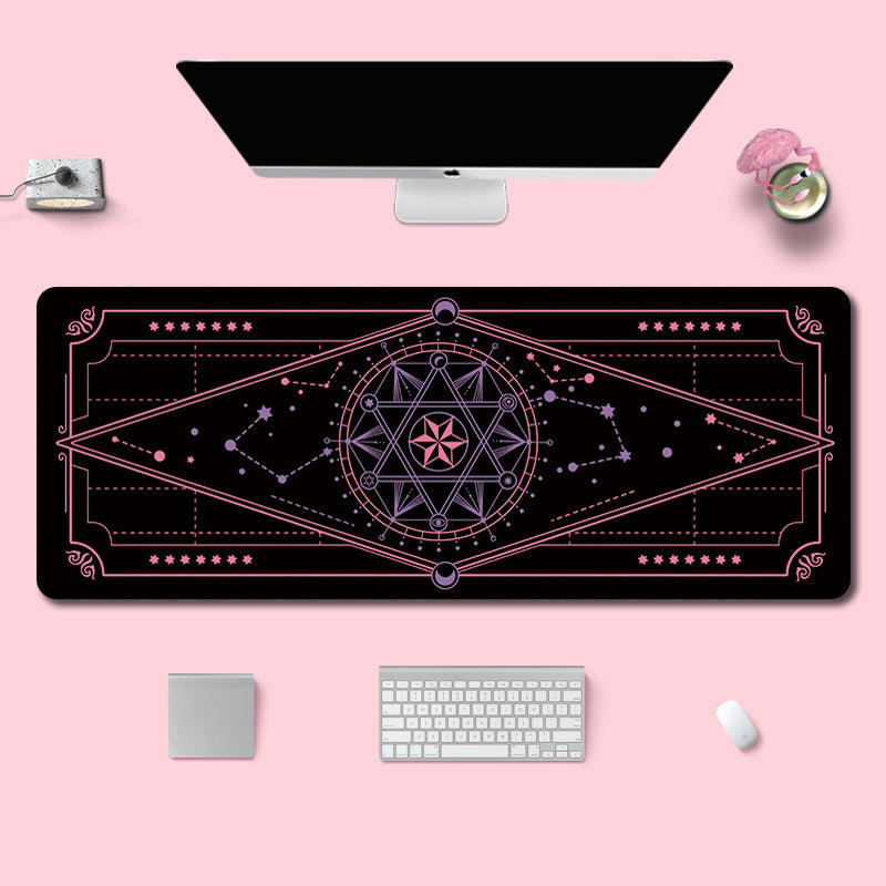 C36-07 Stars Gaming Desk Mat Starry Mouse Mat Astronomy Game Room Decor