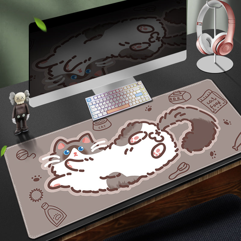 C45-14 Large Cat Desk Mat Ragdoll Cat Owner Gifts Cute Ragdoll Mouse Pad