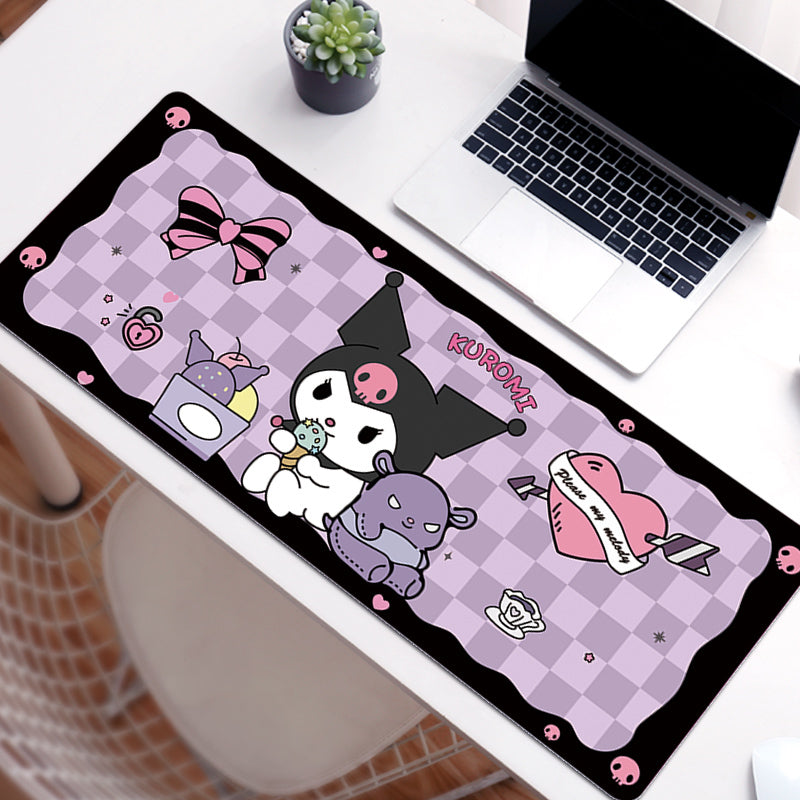 C51-02 Kuromi Gaming Mouse Pad Cute Kuromi Keyboard Desk Mat Kuromi Room Decor