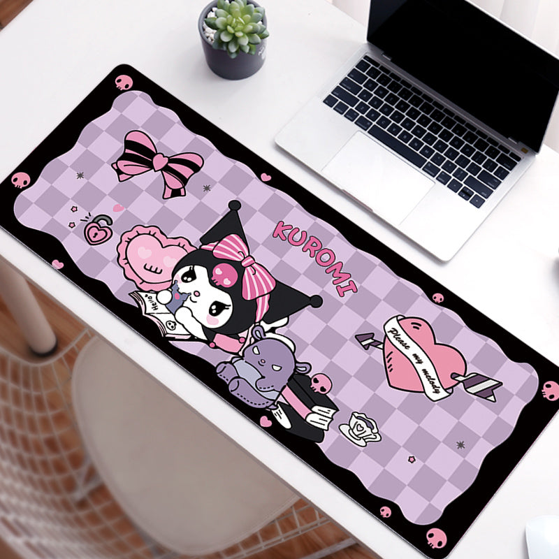 C51-03 Kuromi Gaming Mouse Pad Cute Kuromi Keyboard Desk Mat Kuromi Room Decor