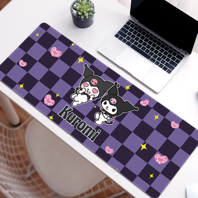 C51-18 Kuromi Gaming Mouse Pad Cute Kuromi Keyboard Desk Mat Kuromi Room Decor