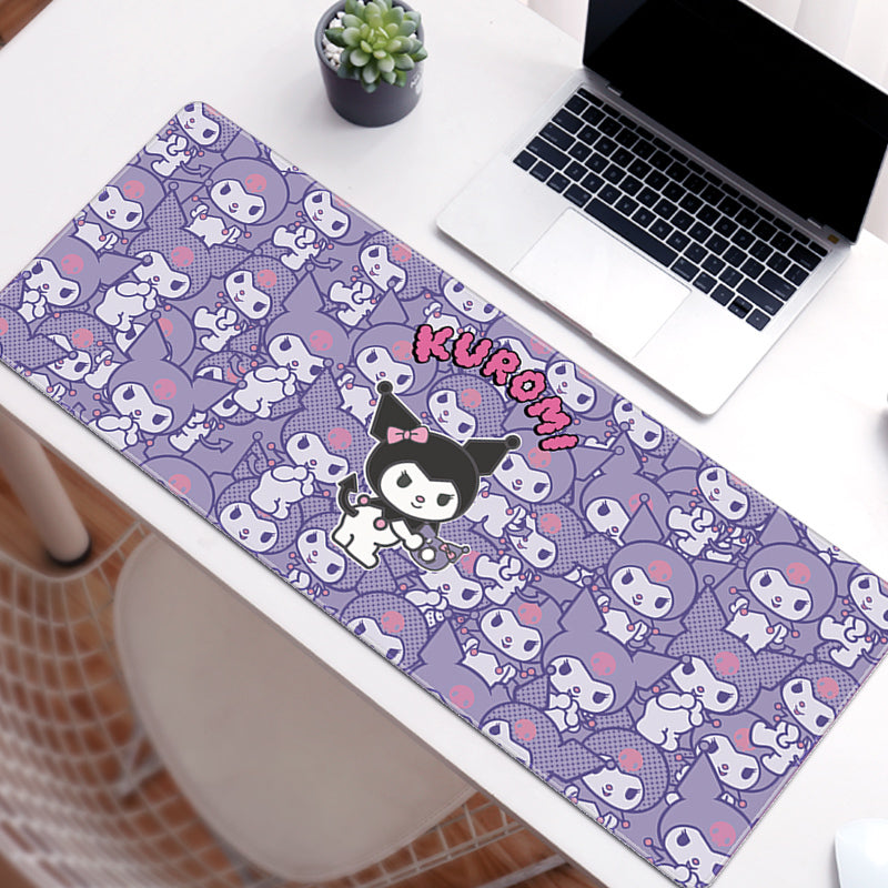 C51-19 Kuromi Gaming Mouse Pad Cute Kuromi Keyboard Desk Mat Kuromi Room Decor