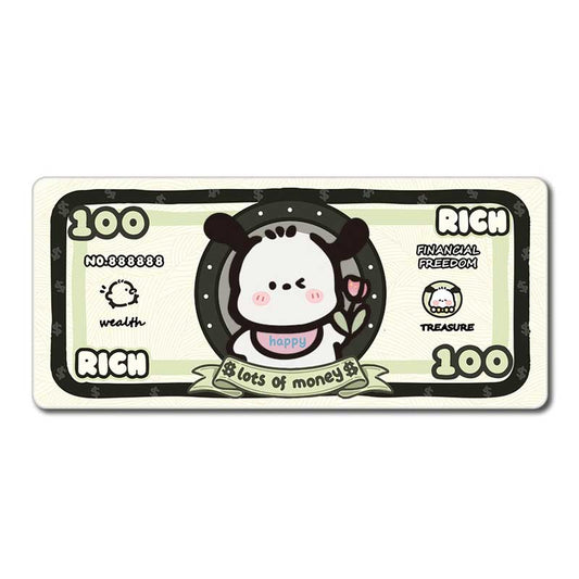 C54-01 Cute Money Desk Mat Large Gaming Mouse Mat Kawaii Gaming Room Setup