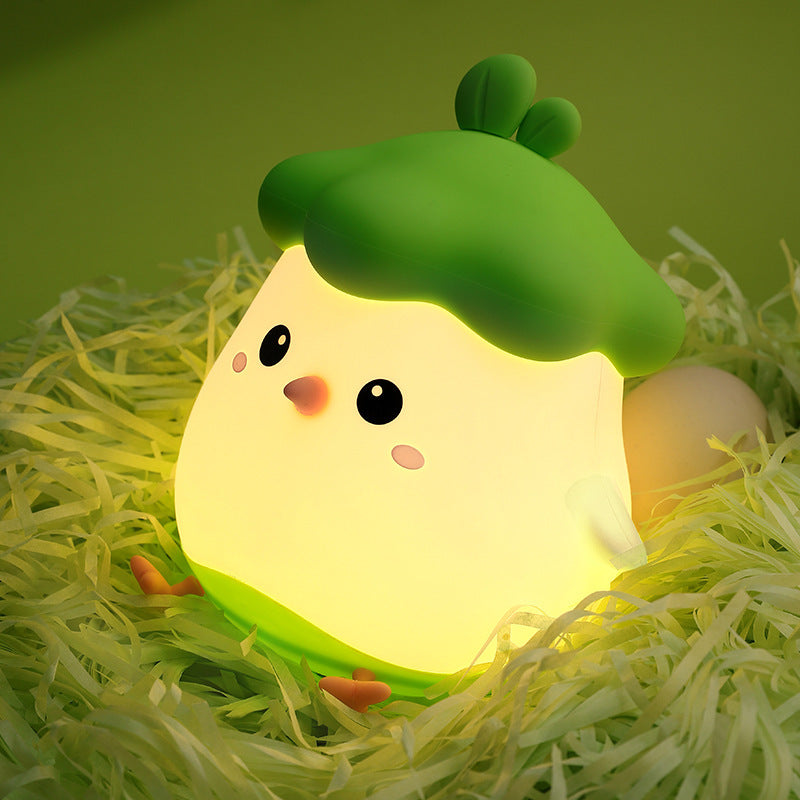 Cabbage Chick Night Light Cute Chick Lamp LED Lights Funny Bedroom Lamp (6)